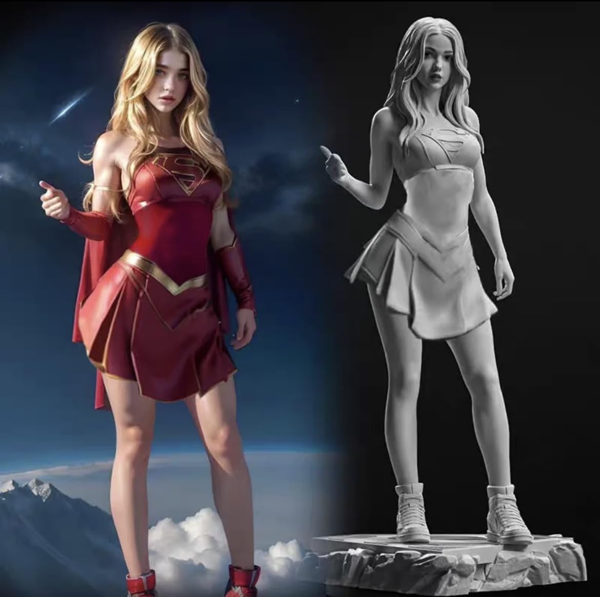 スーパーガール　1/6 フィギュア Amazon.co.jp: Movie Masterpiece The Flash Supergirl 1/6