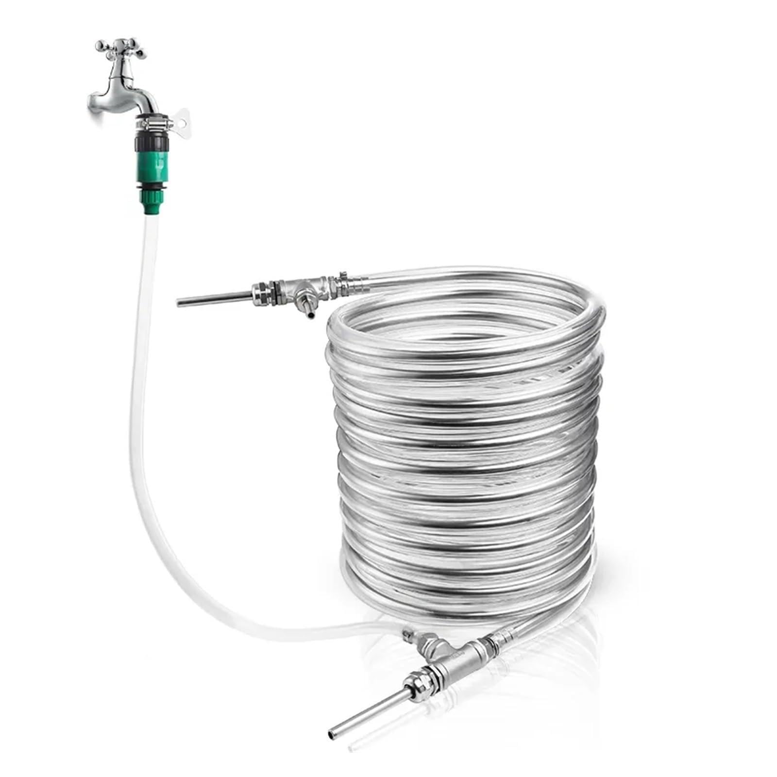 Serpentin d'échange de chaleur, Refroidisseur De Moût À Contre-courant, 3/8 Pouces X 10M, Échangeur De Chaleur En Acier Inoxydable, Tuyau De Bobine De Refroidissement, Machine De Refroidissement De Bi