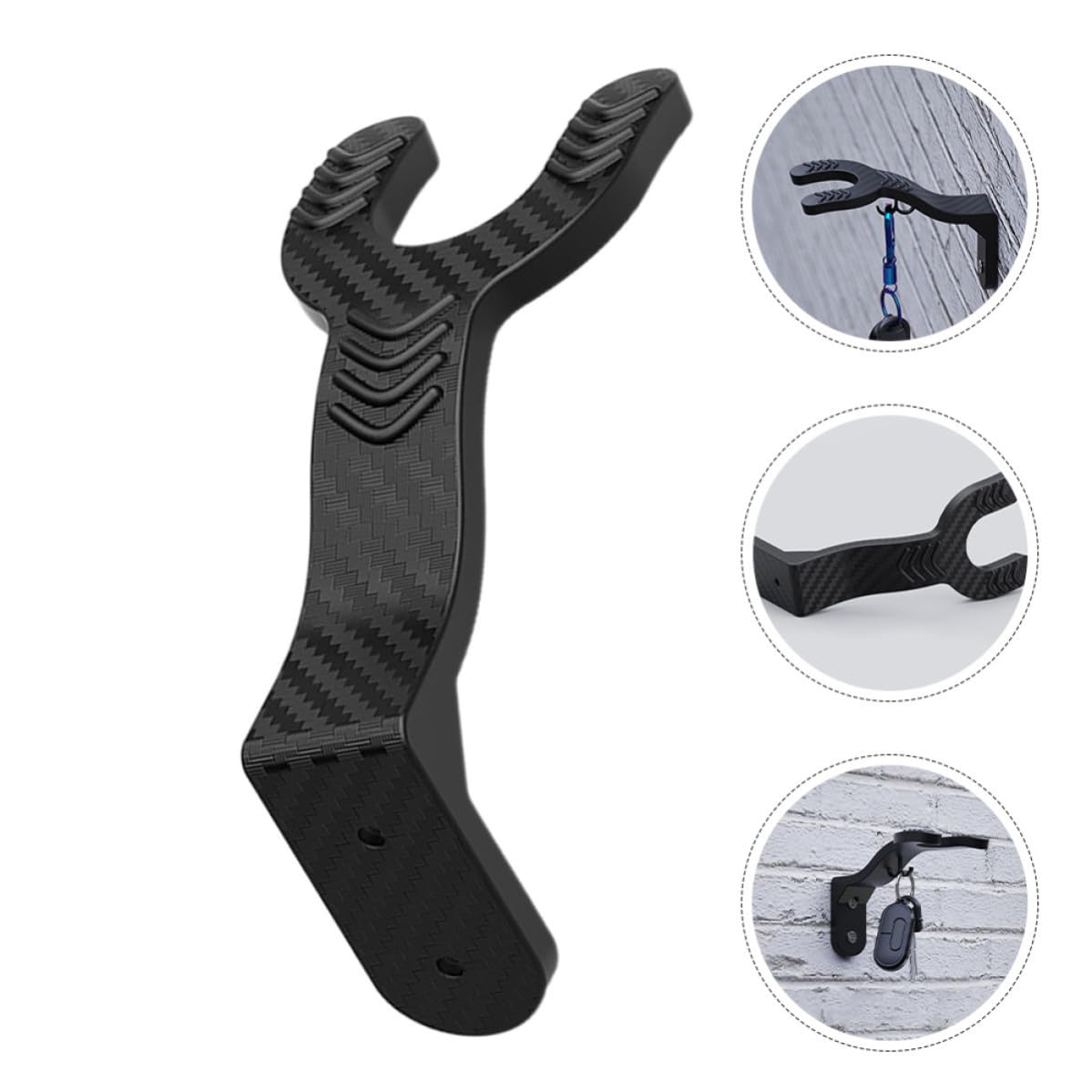 Cabilock 8 Stück Helmaufhänger Wandhaken aus Abs Schwarz für Hut und | Wandmontage, ohne Bohren, Platzsparend für Aufbewahrung, Schlichtes Design, für Hüte und Jacken