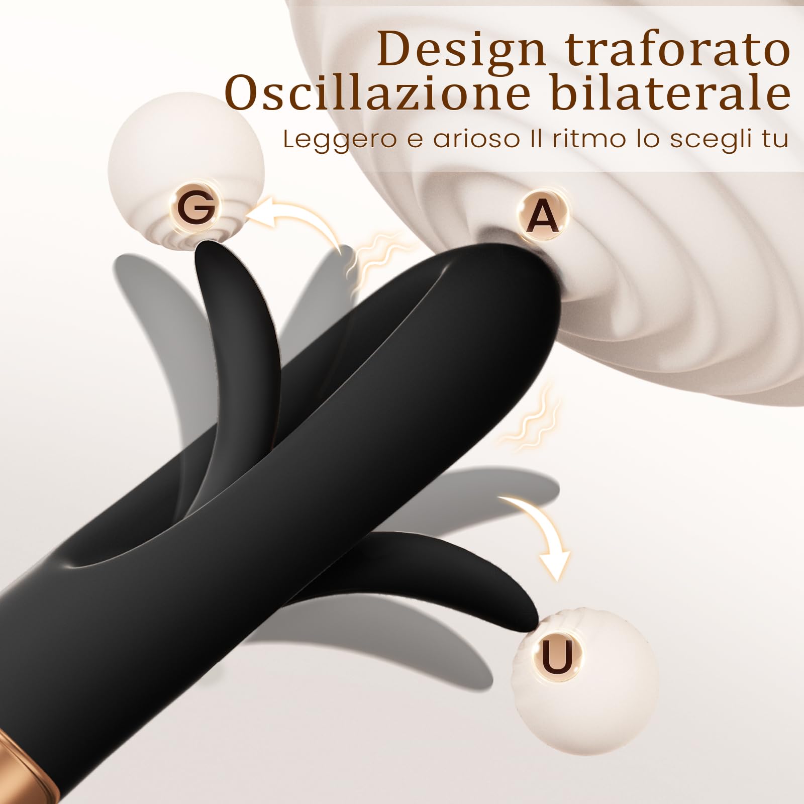 Sex Toys Vibratoreper Donna Professionale con APP Wireless, Doppia Stimolazione Clitoride e Punto G, Funzione Tapping Dinamico, Ricarica Rapida, 3 Intensità e 7 Modalità, Silicone Morbido Impermeabile