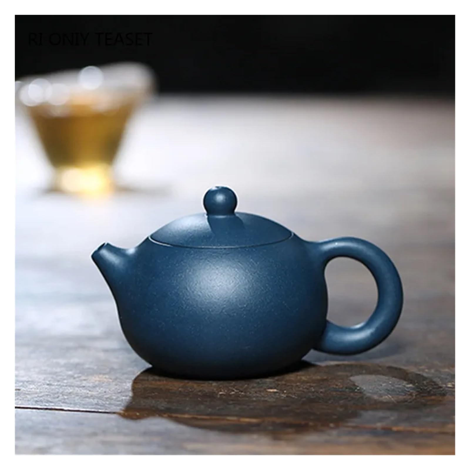 teteras Teteras de arcilla morada hechas a mano, tetera con infusor en forma de bola azul, juego de té de belleza