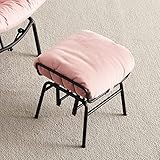 ovios Glider Rocking Ottoman, Comfy Smooth Gliding Accent Ottoman for Living Room, Pink