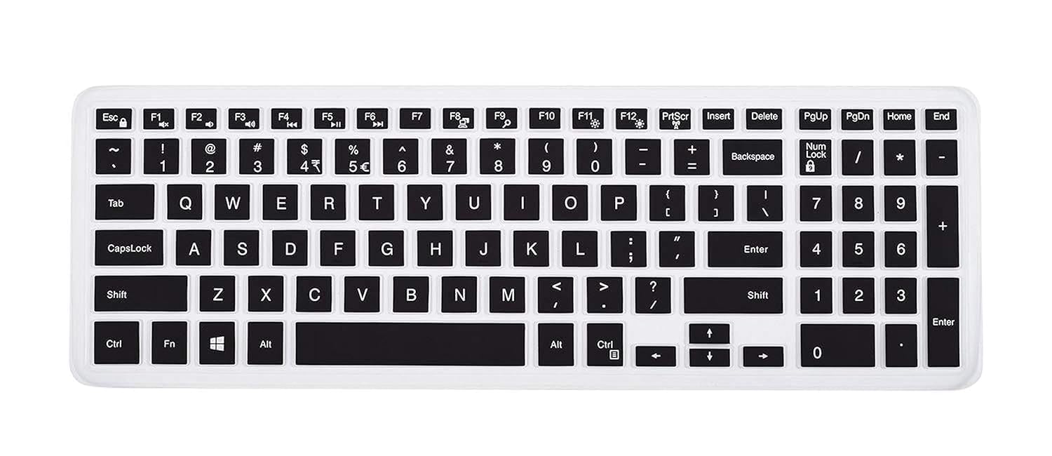 Saco Keyboard Protector Silicone Skin Cover for DELL INSPIRON 15-3000 Series 15.6 inches Laptop - Black (B098JV72RK) Amazon Price History, Amazon Price Tracker