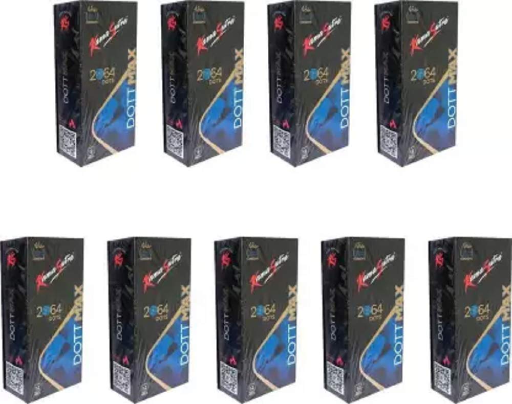 KamaSutra New 2064 Dott Max 12X9=108, Combo Pack (Concealed/Confidential Packaging) Condom (Pack of 9, 108S)