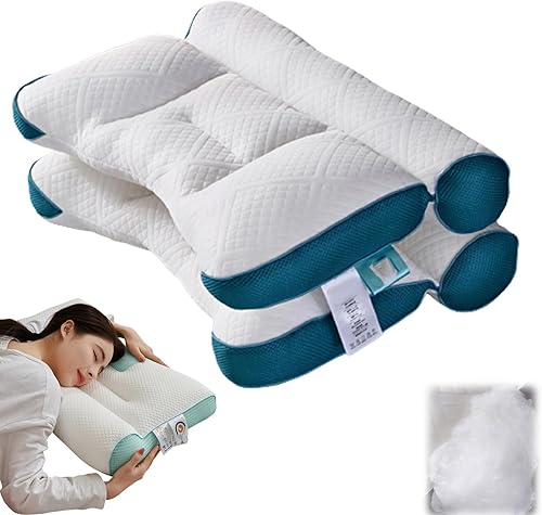 Almohada de plumón de ganso cómoda para mejorar el sueño, almohada de plumón de ganso cómoda de apoyo cervical, almohada de espuma viscoelástica