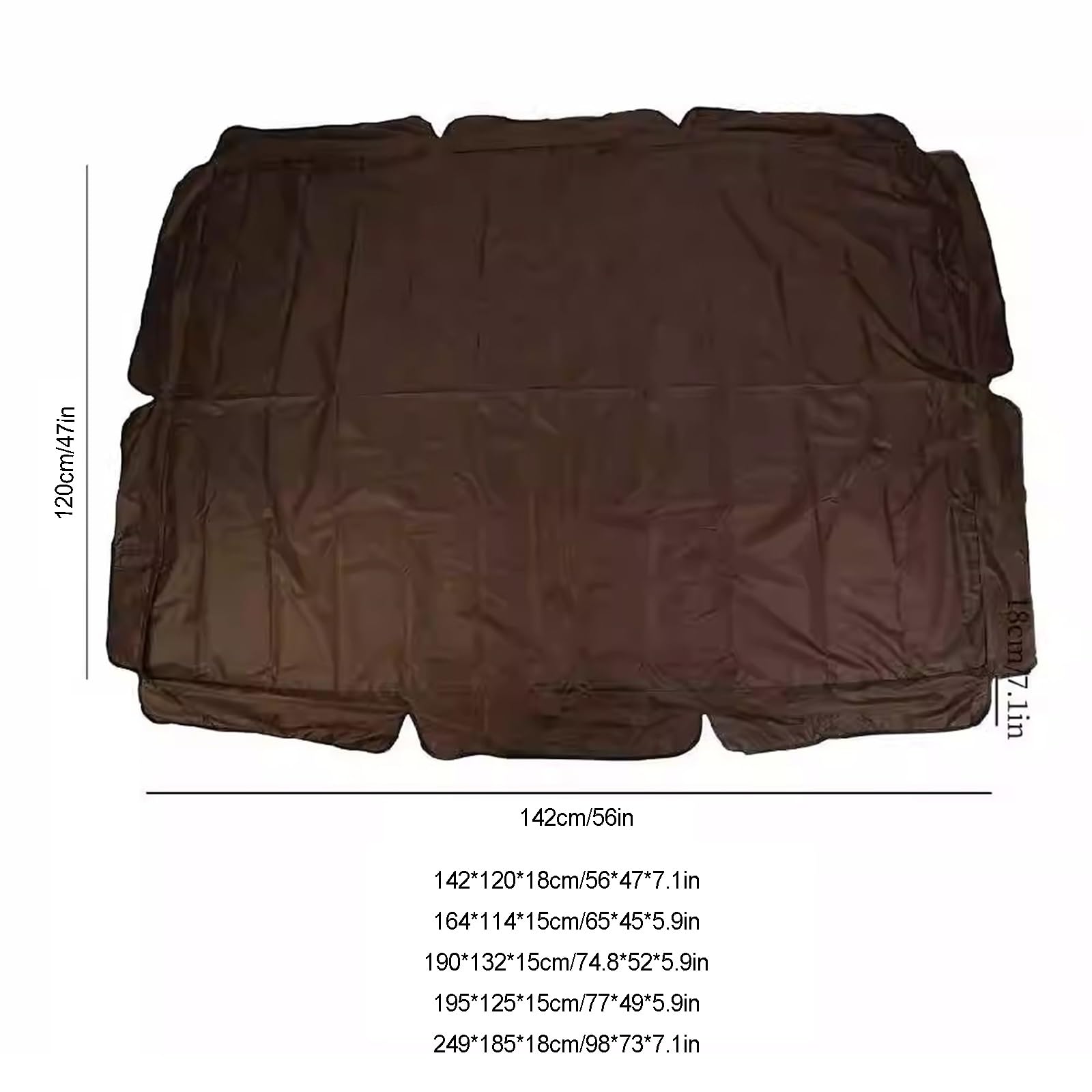 Wasserdichter Ersatzbezug für Terrassenschaukel, 2/3-Sitzschutz, 210D-Oxford-Stoff, Sonnenschutz für Schaukel im Freien (grün, 165,1 x 114,3 x 15 cm)