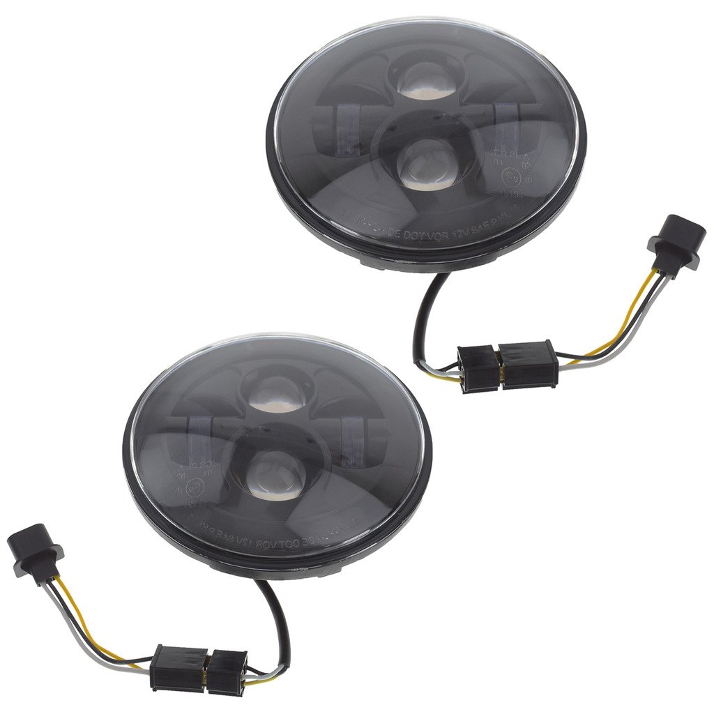 2 x 18 cm okrągłe reflektory LED żarówka H4 H13 zestaw reflektorów pasuje