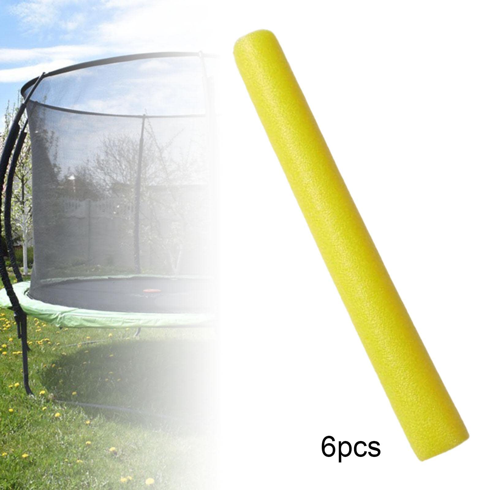 6X Replacement Trampoline Enclosure Pole Foam Sleeves 25mm Poles Cover for, Yellow