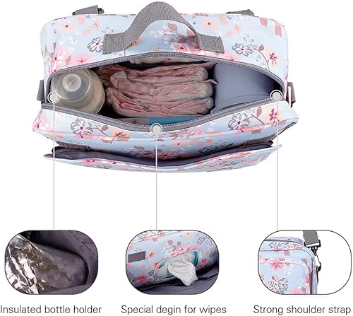 Miniatura 2 de MOMIGO Organizador de pañales para bebé al aire libre - Bolsa de cochecito de bebé, contenedor de almacenamiento para pañales, toallitas y juguetes