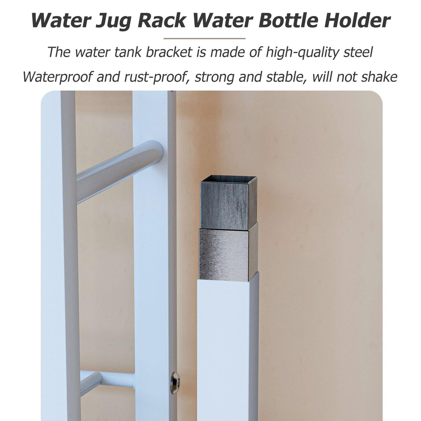 Soporte para jarra de agua de 5 galones, soporte de enfriador de agua resistente, estante de almacenamiento de botellas para cocina, oficina, garaje