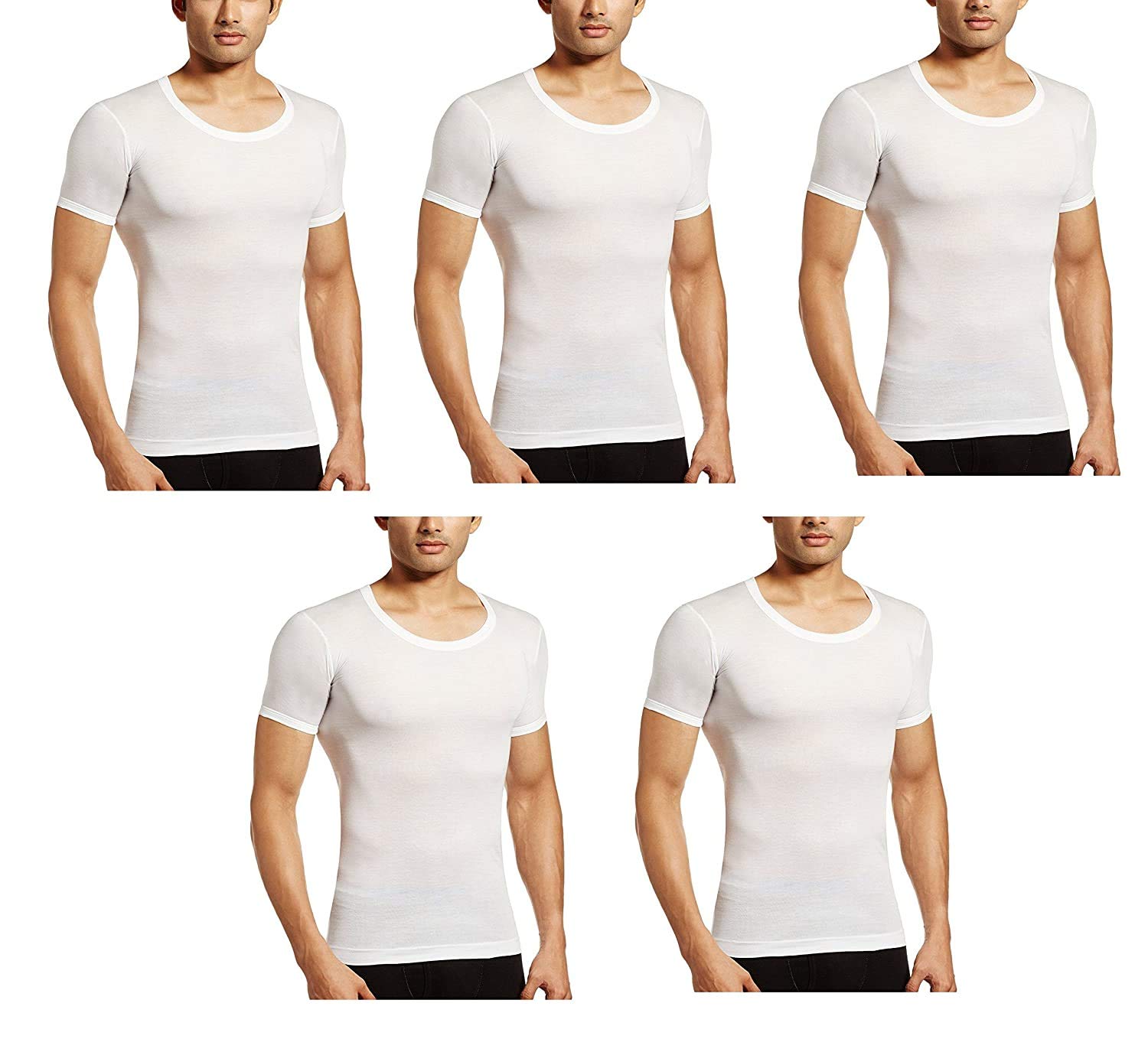 Men's Cotton Vest Pack of 5 Pcs (Multicolor)-picture-45