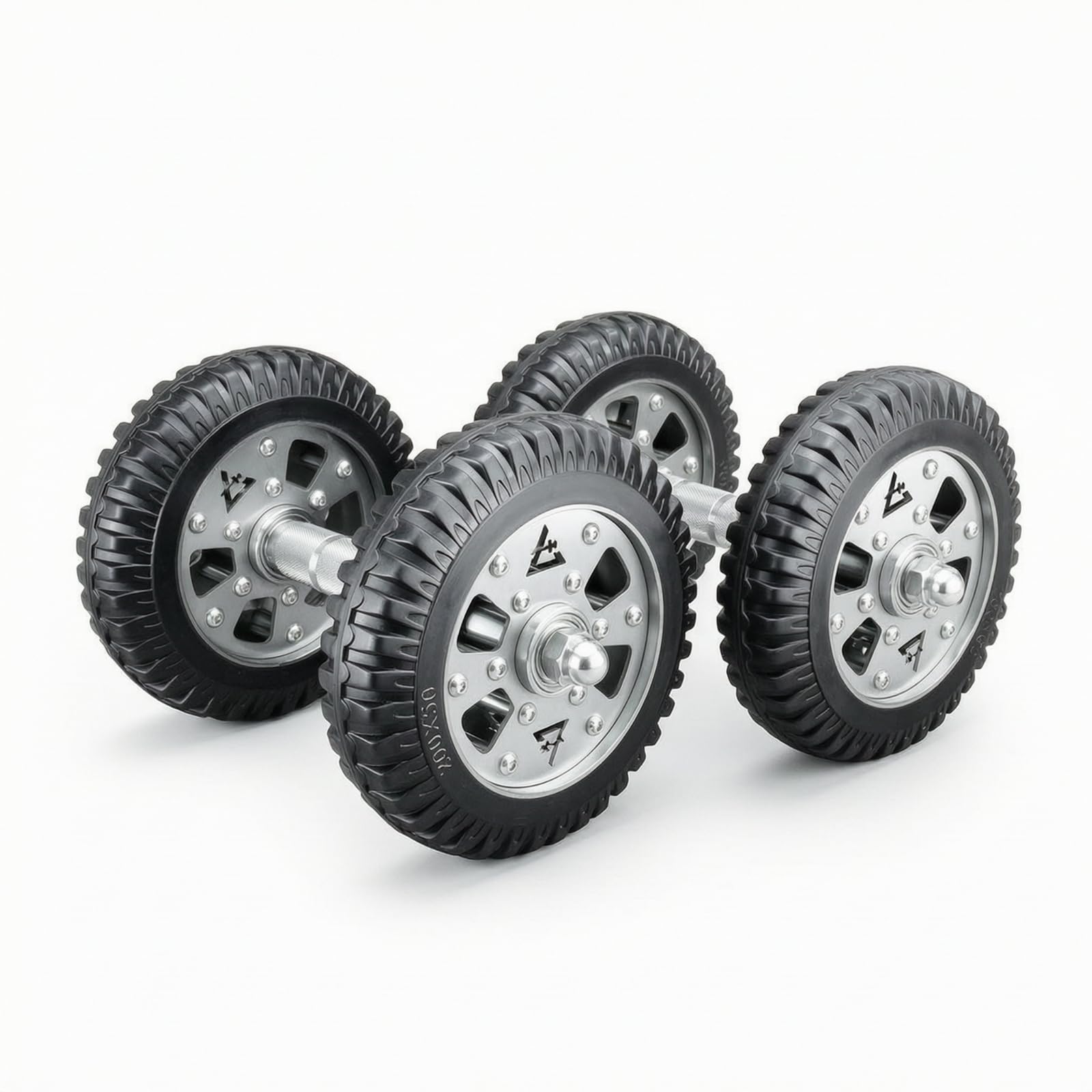 Ruota Addominali Fitness Rullo Addominale Roller Palestra Attrezzo Core Resistenza Acciaio 304 Presa Sicura Antiscivolo Rotolamento Morbido Adatta a, 200mm, Quattro Ruote