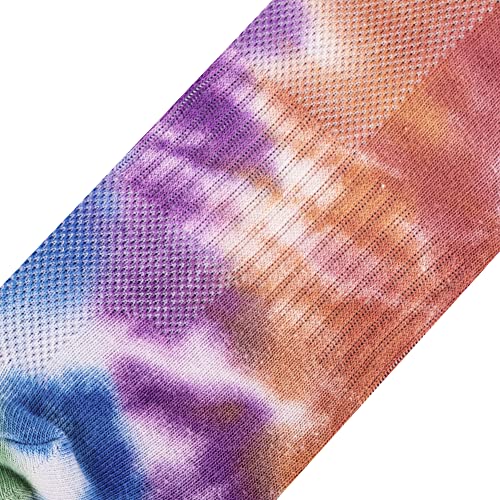 Image of Odd Sox - Basix Unisex Tie Dye Collection Crew Socks - Soft Cotton Blend, Breathable Cushioned Fit, Medium & Large Sizes