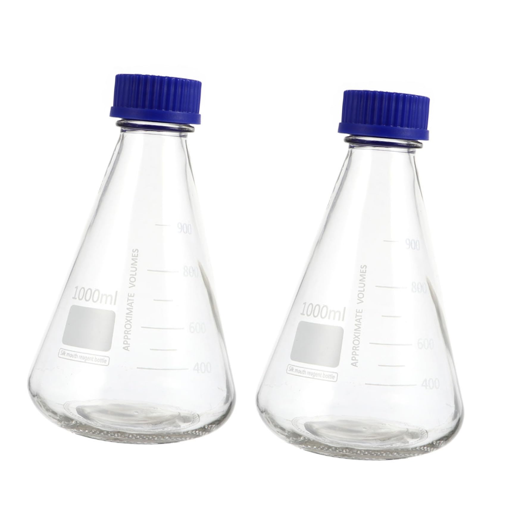 2 Piezas Matraz Triangular Matraz Erlenmeyer Científico Matraz De Laboratorio Graduado Vaso Graduado Erlenmeyer De Boca Estrecha Vaso De Cristal Reactivo Con Escala Vidrio