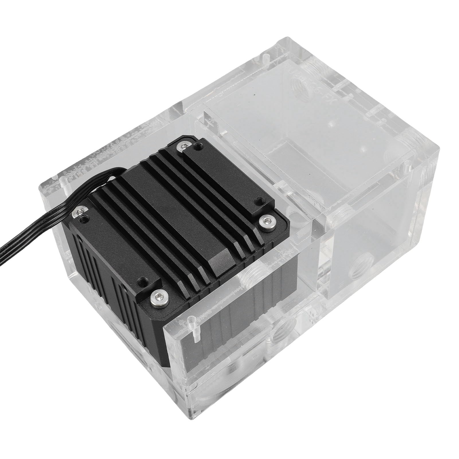 Generic Komputerowa Pompa Wodna Zbiornik Wydajna Pompa Odśrodkowa do Komputera PC Odporna na Wysokie Temperatury G1/4 Pojemność 150 Ml