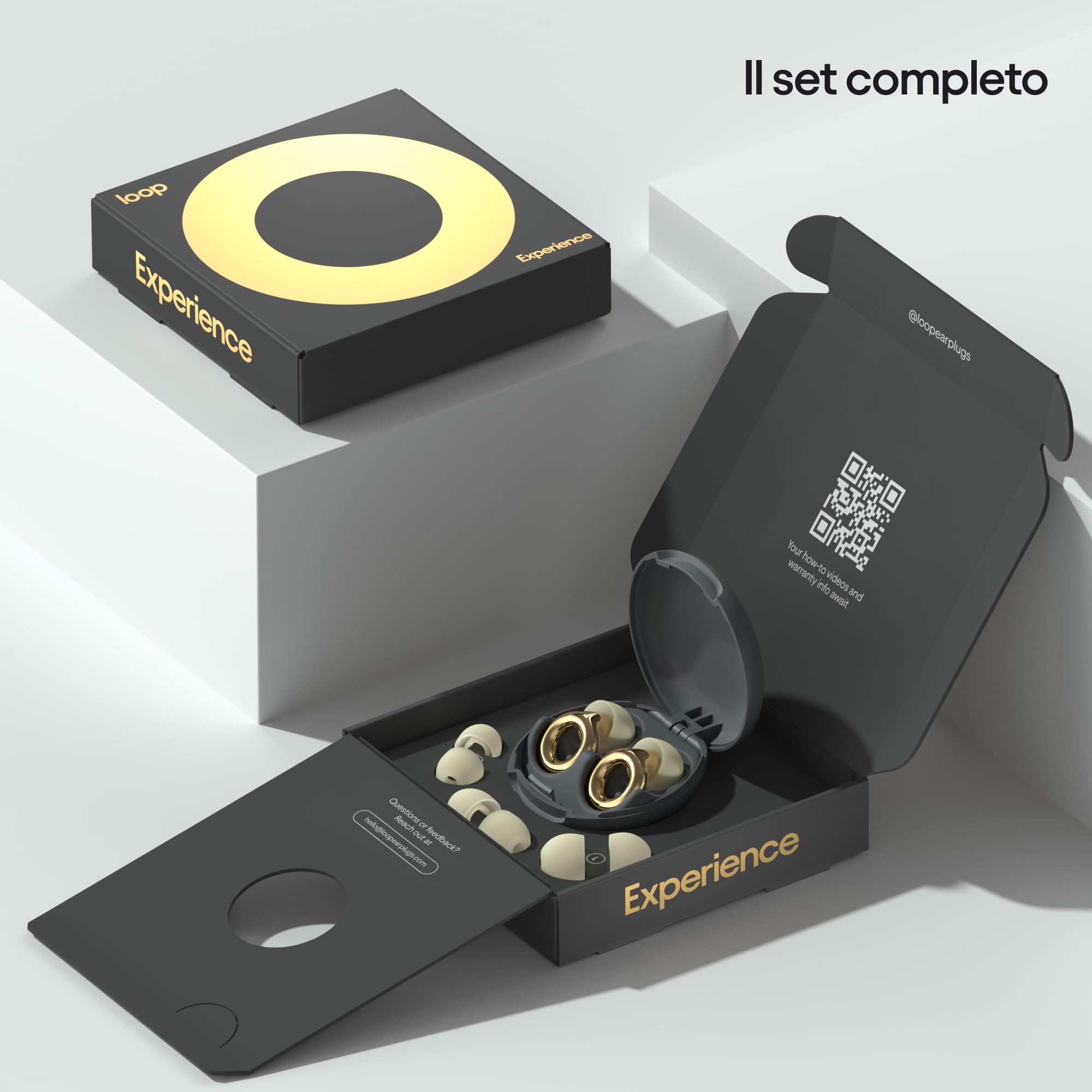 Loop Experience Tappi antirumore per concerti - Dispositivi di protezione dell’udito per la riduzione del rumore, viaggi in moto, lavoro e iperacusia – 8 inserti auricolari – SNR 18dB