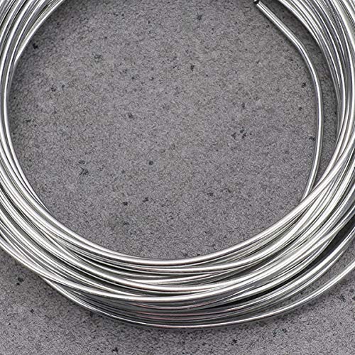 EXCEART 2 Peças de Prata Fio de Ferro 1. 6 Milímetros Beading Fio de Arame De Artesanato para Fazer