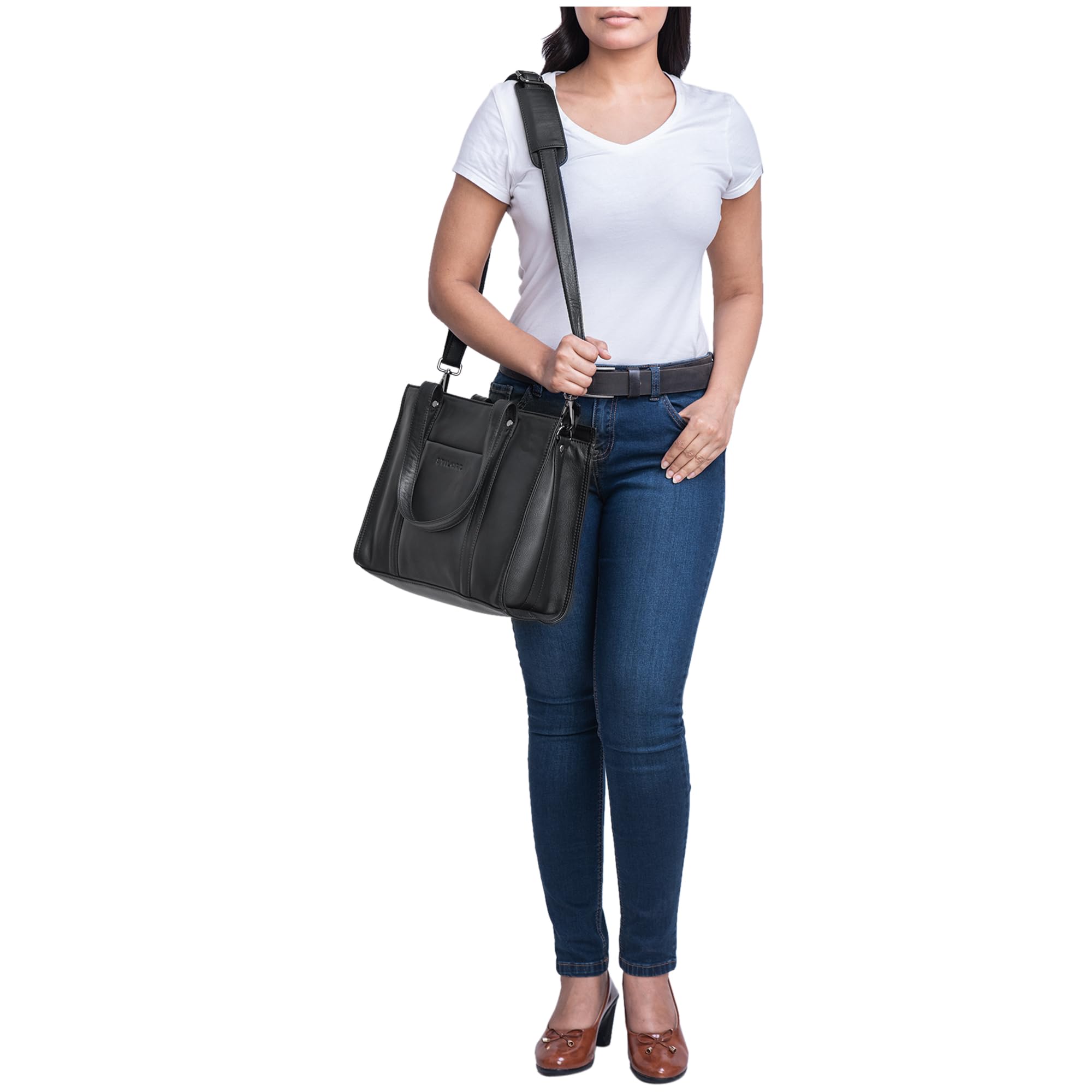 STILORD 'Ariana' Woman's Leather Shopper Bag - Dettaglio