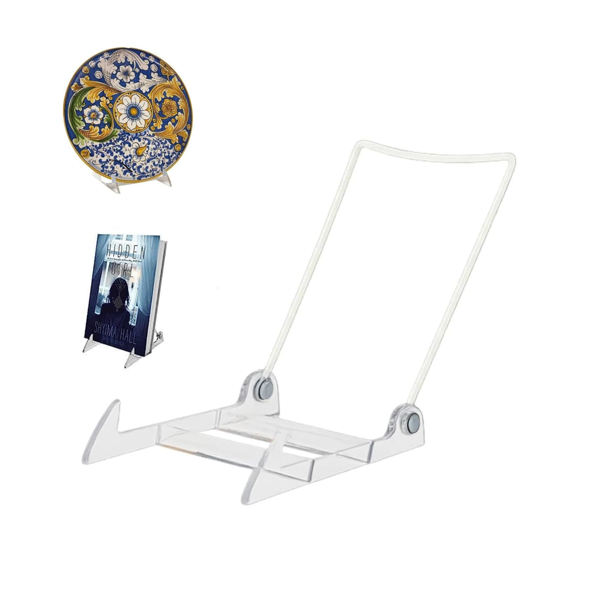 KINGDOM SOLUTIONS - 6.25" White Acrylic Display Stand Made in USA - 2 Pack