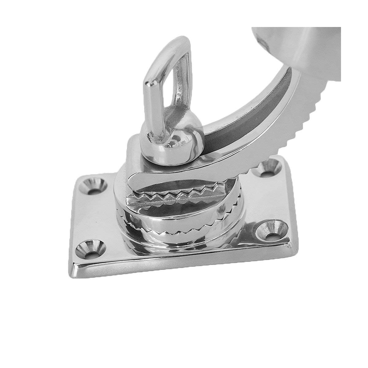 LIVASH Porte-Canne a Peche pour Bateau Porte-Canne a Peche reglable Porte-Canne a Bateau Argent
