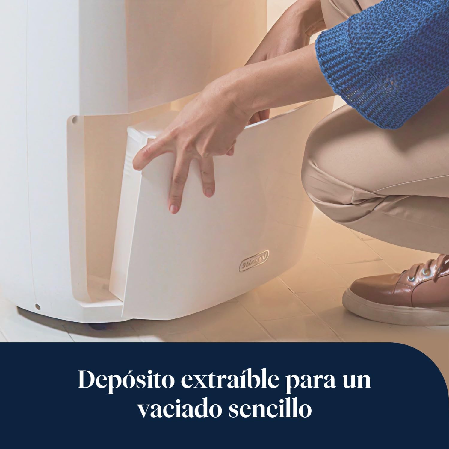 De’Longhi Tasciugo AriaDry Multi - Deshumidificador Doméstico Portátil, 25L/Día de deshumidificación, Función Secado de Ropa, Anti-Moho, Silencioso, Temporizador, Blanco (DDSX225)