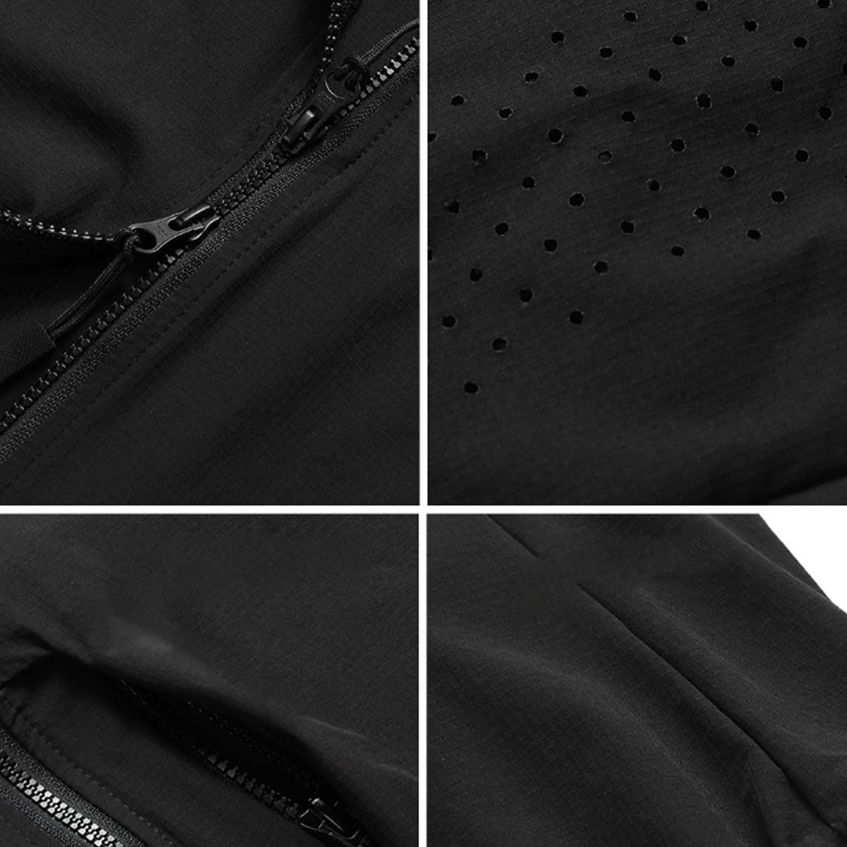 Giacca da Ciclismo da Uomo, Giacca Antivento, Giacca Impermeabile | Giacca da ciclismo riflettente e antivento con protezione solare e tasche, maglie da ciclismo