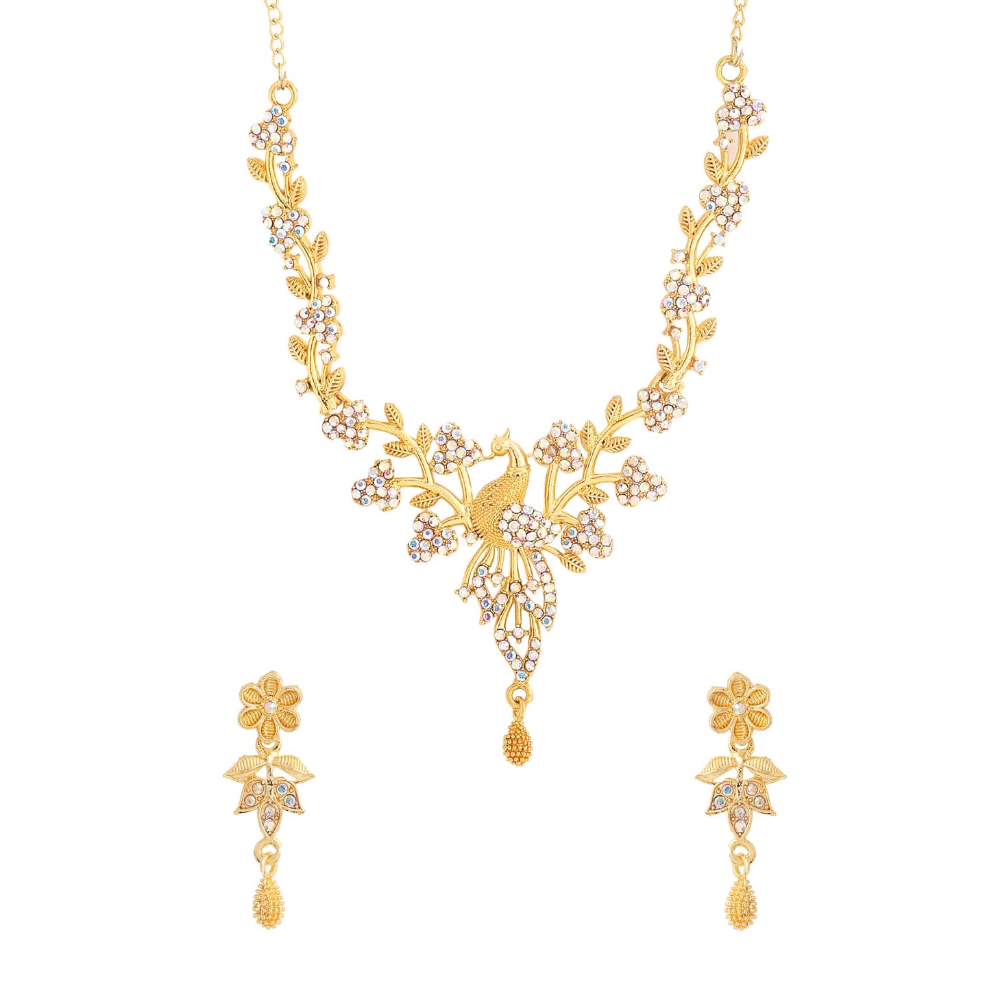 Yellow Chimes Jewellery Set for Women and Girls Crystal Bridal Jewellery Set for Wedding | Bridal Jewellery Set | Birthday Gift for girls and women Anniversary Gift for Wife (Design 7) (B0C9CRN56R) Amazon Price History, Amazon Price Tracker