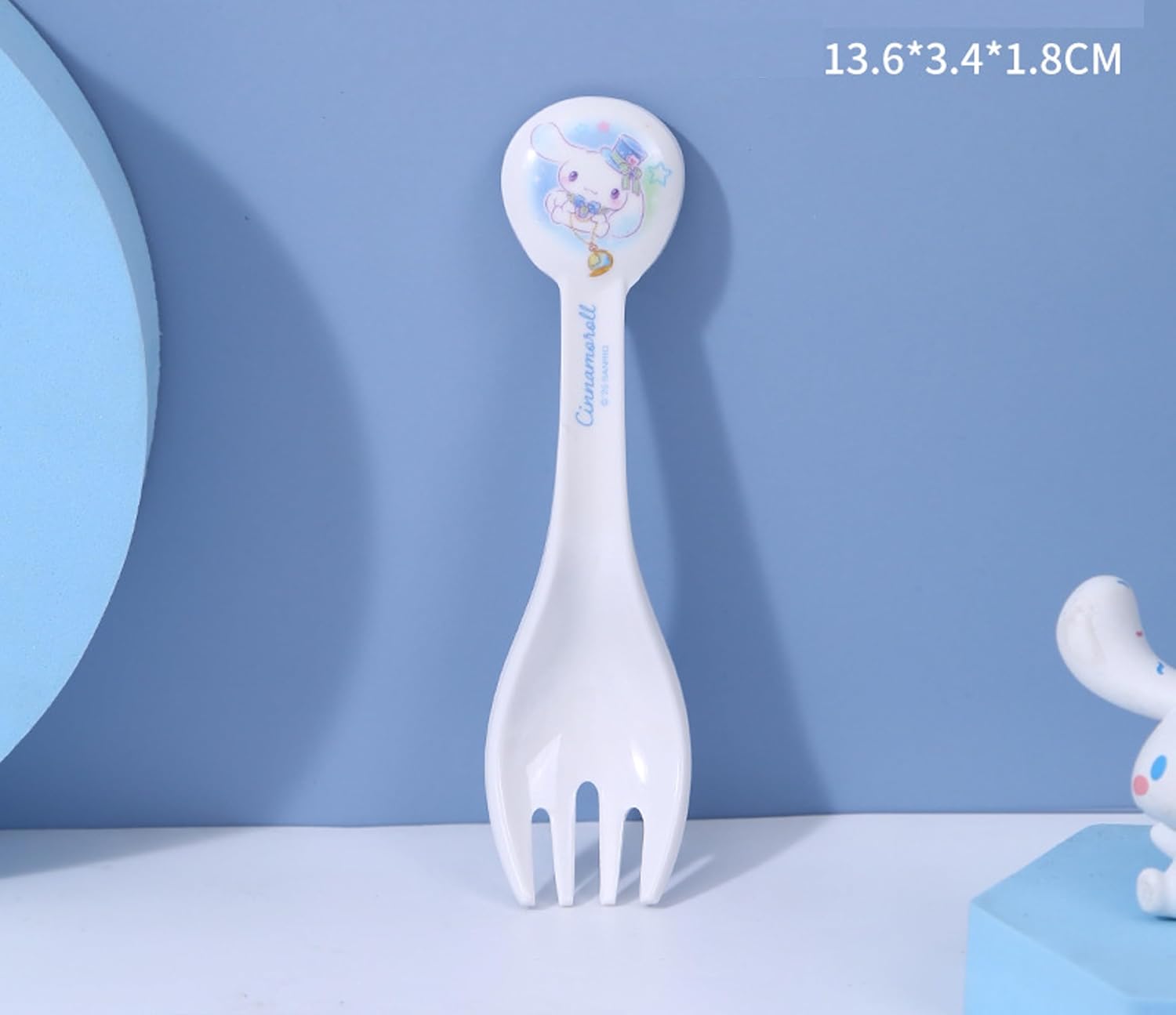 Cinnamoroll Gentleman Dinnerware Flatware Meal Set – Plate Bowl Cup Fork Spoon, 5 pieces