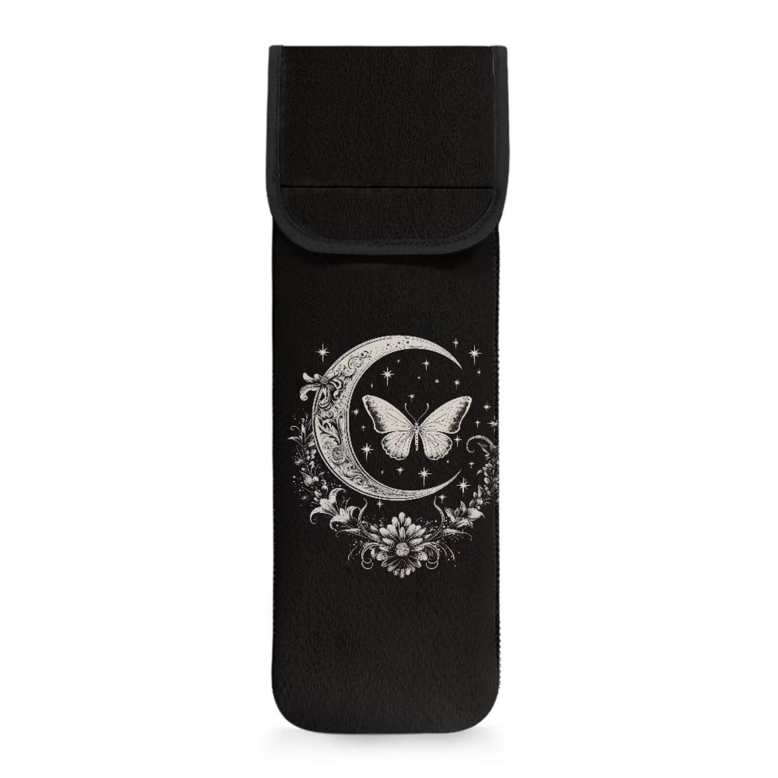 Wiryuouvt Moon Curling Iron Heat Insulation Cover Butterfly Flat Iron Covers for Travel Curling Wand Travel Cover Case Pouch Hair Tool Travel Pouch