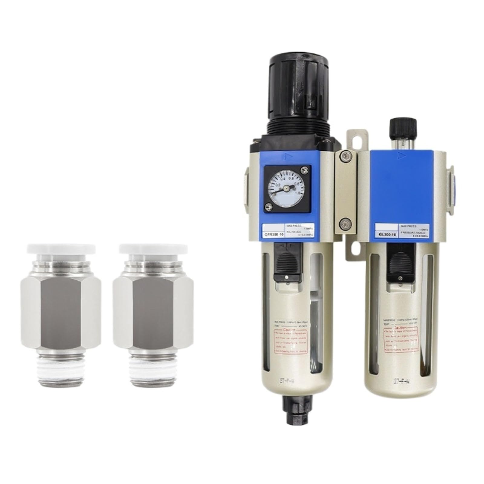 GFC300-10 con Conector de 6/8/10/12 mm, Filtro Separador de Agua y Aceite, Filtro de Aire comprimido, Separador de Trampa de Agua/Aceite(GFC300-10 with 6mm Connector)