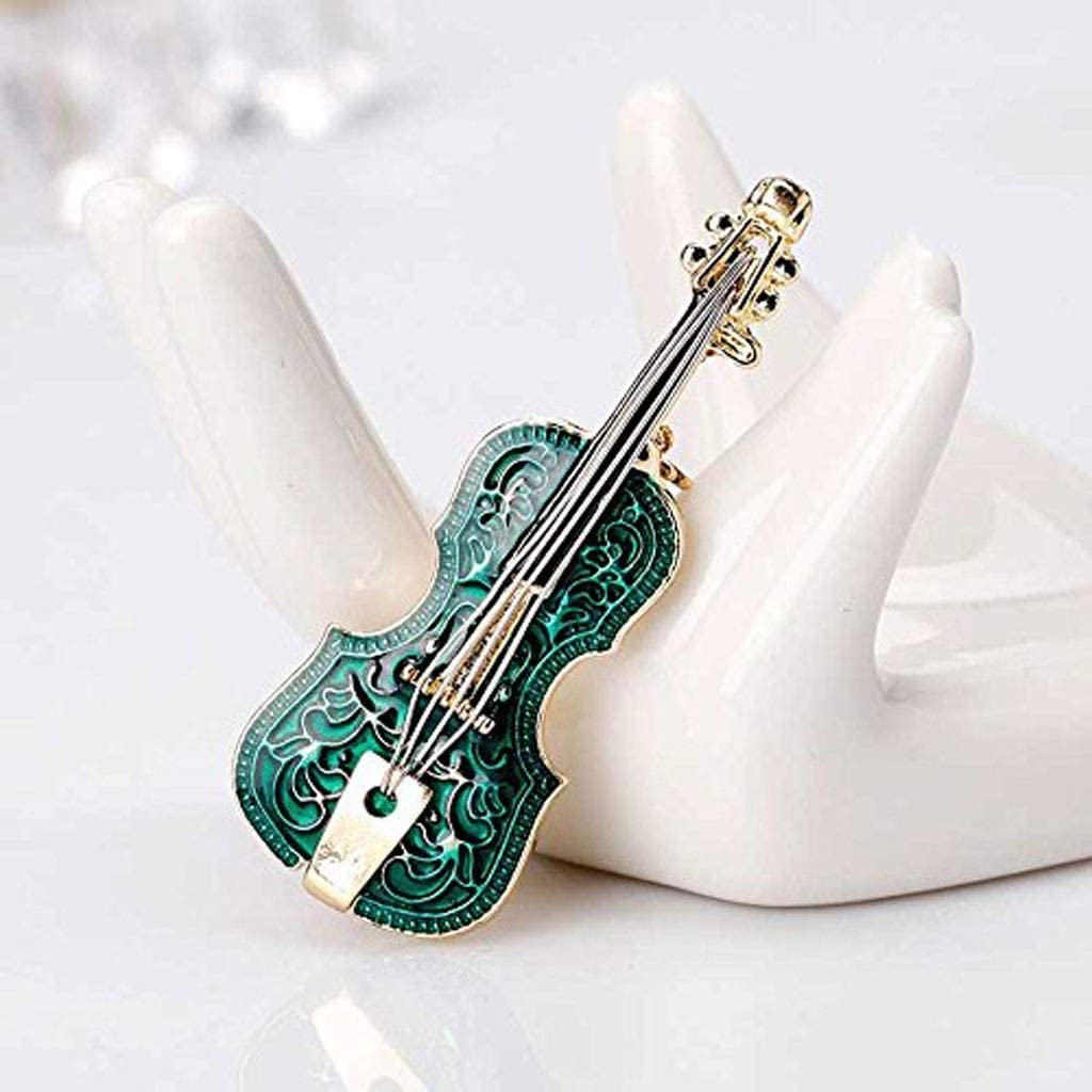 Spilla Lin Spilla per Violino - Spilla per Musica di Violino Verde Temperamento Maschile e Femminile
