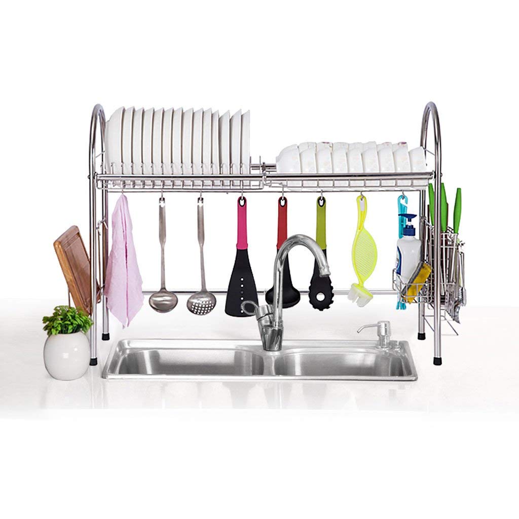 DFGHNBVC Spice Rack Freestanding Spice Racks Kitchen Rack Stainless Steel Multi-Layer Rack Kitchen Storage Rack Storage Rack Sink Rack