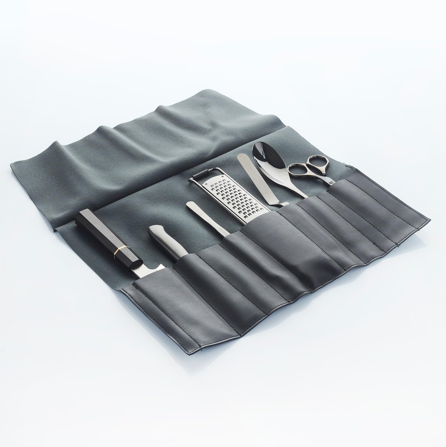 Chef Frank Haasnoot Kit de Emplatado | Set de Utensilios de Cocina | Negro | 7 accesorios de chef en estuche | Set de Cocina | Pinzas de Cocina y Cuchara para Quenelle | Pinzas para Pastelería