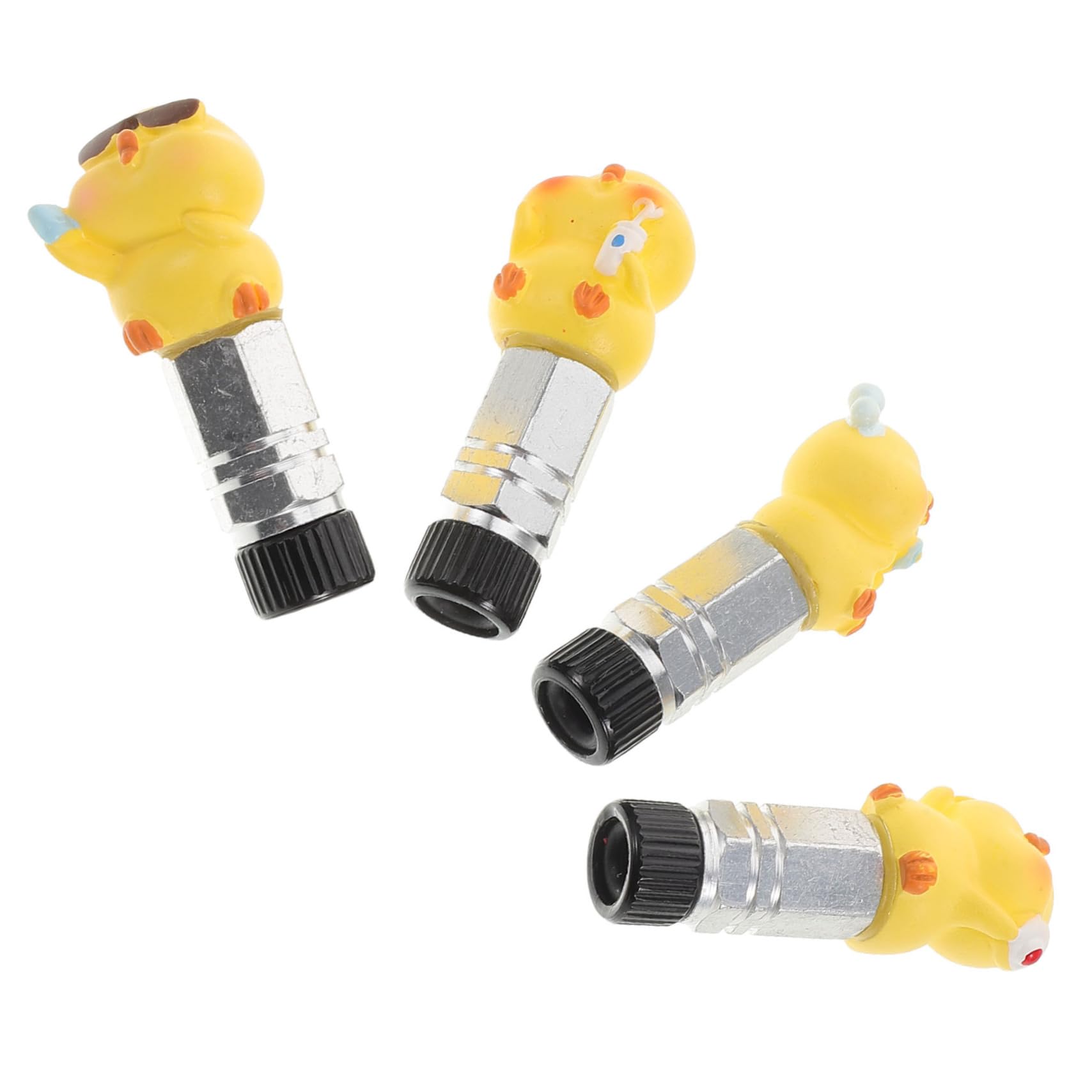LIOOBO Cute Bike Valve Caps Set of 4 Tire Valve Caps Luminous Design for Easy Tire Inflation Maintenance