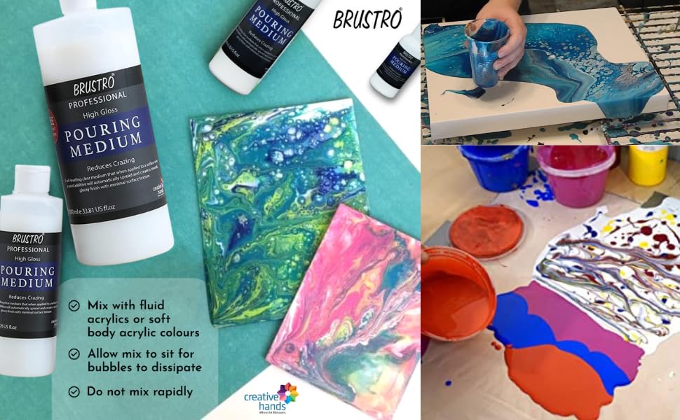Image of BRUSTRO Professional and HIGH Gloss Pouring Medium 500 Ml
