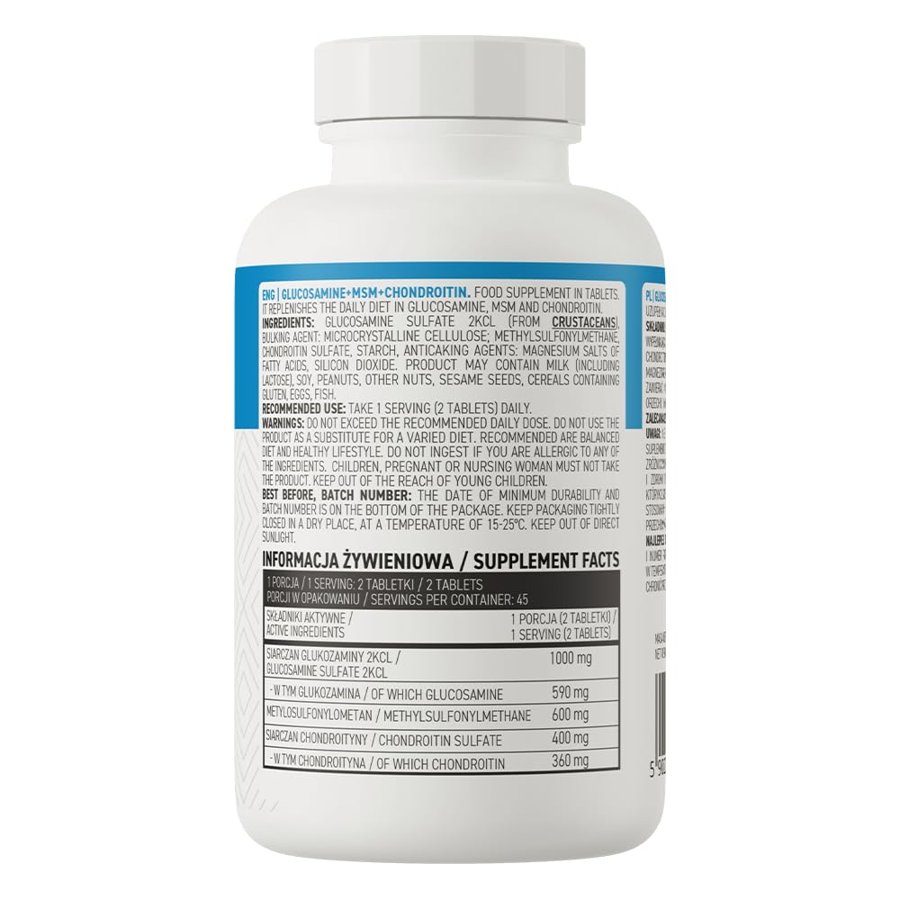 Glucosamine + MSM + Chondroïtine (90 tabletten)