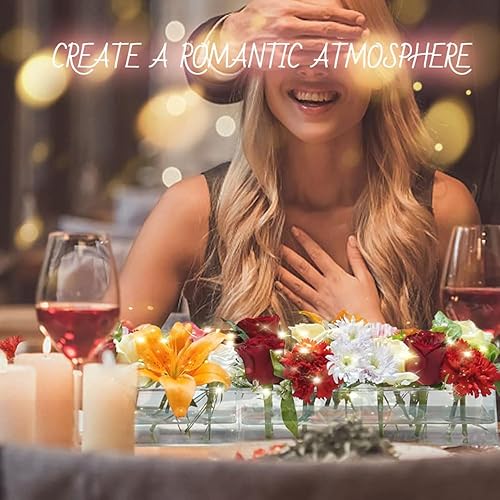 Miniatura 3 de Florero de acrílico rectangular, arreglos florales, centro de mesa decorativo para boda, mesa de comedor, jarrón para decoración de mesas de cocina