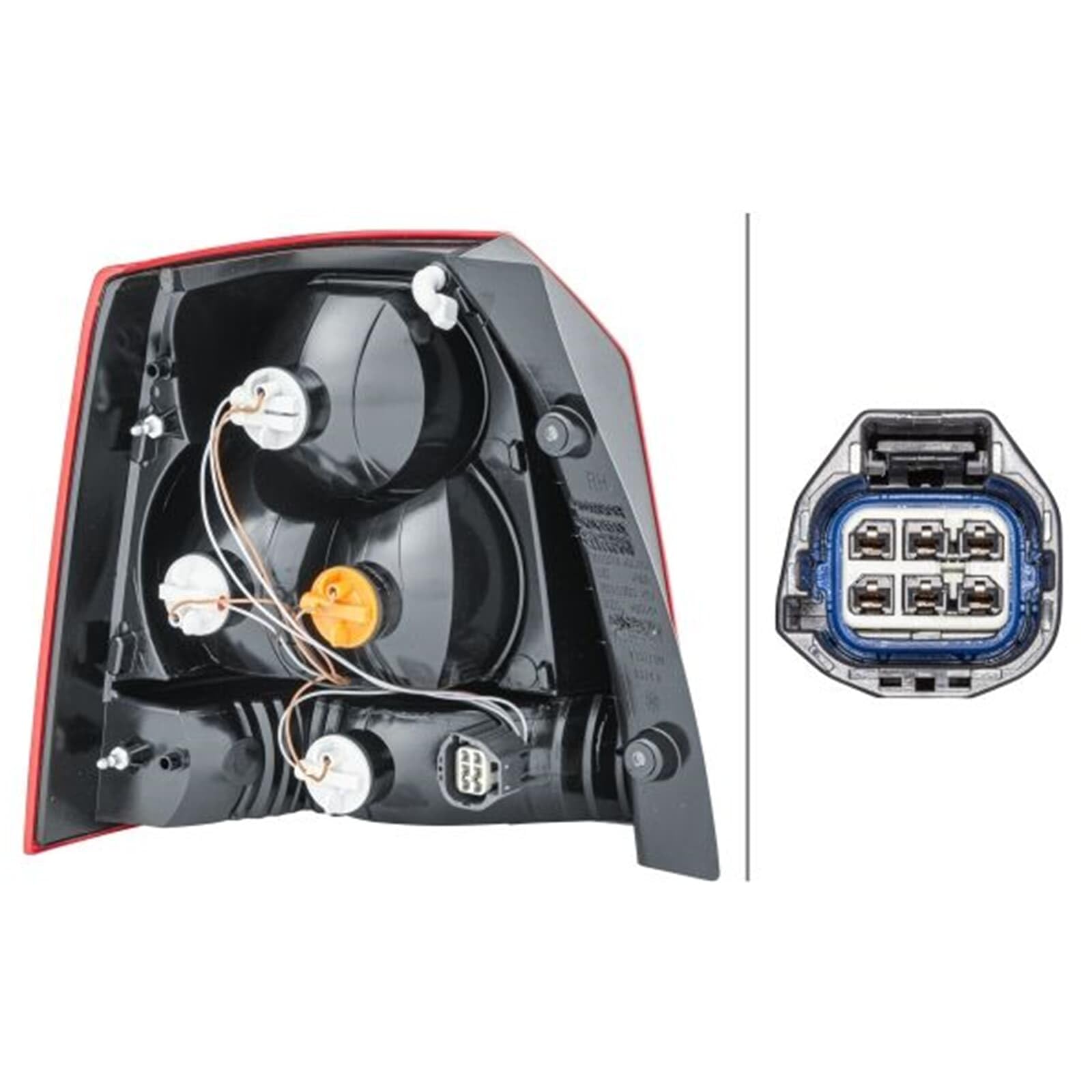 HELLA 2VA 354 666-021 Luce posteriore, Lampadine, bianco/rosso Dx | Compatibile con: LAND ROVER FREELANDER 2
