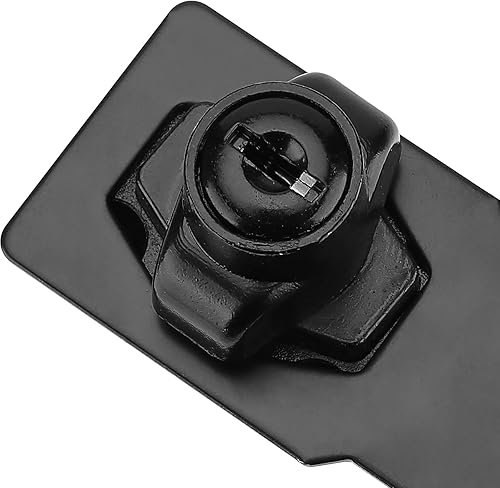 Miniatura 3 de 5 cerraduras de cerrojo con llave de 2.5 pulgadas, perilla giratoria con llave con llaves y tornillos, pestillos de seguridad de metal para puertas