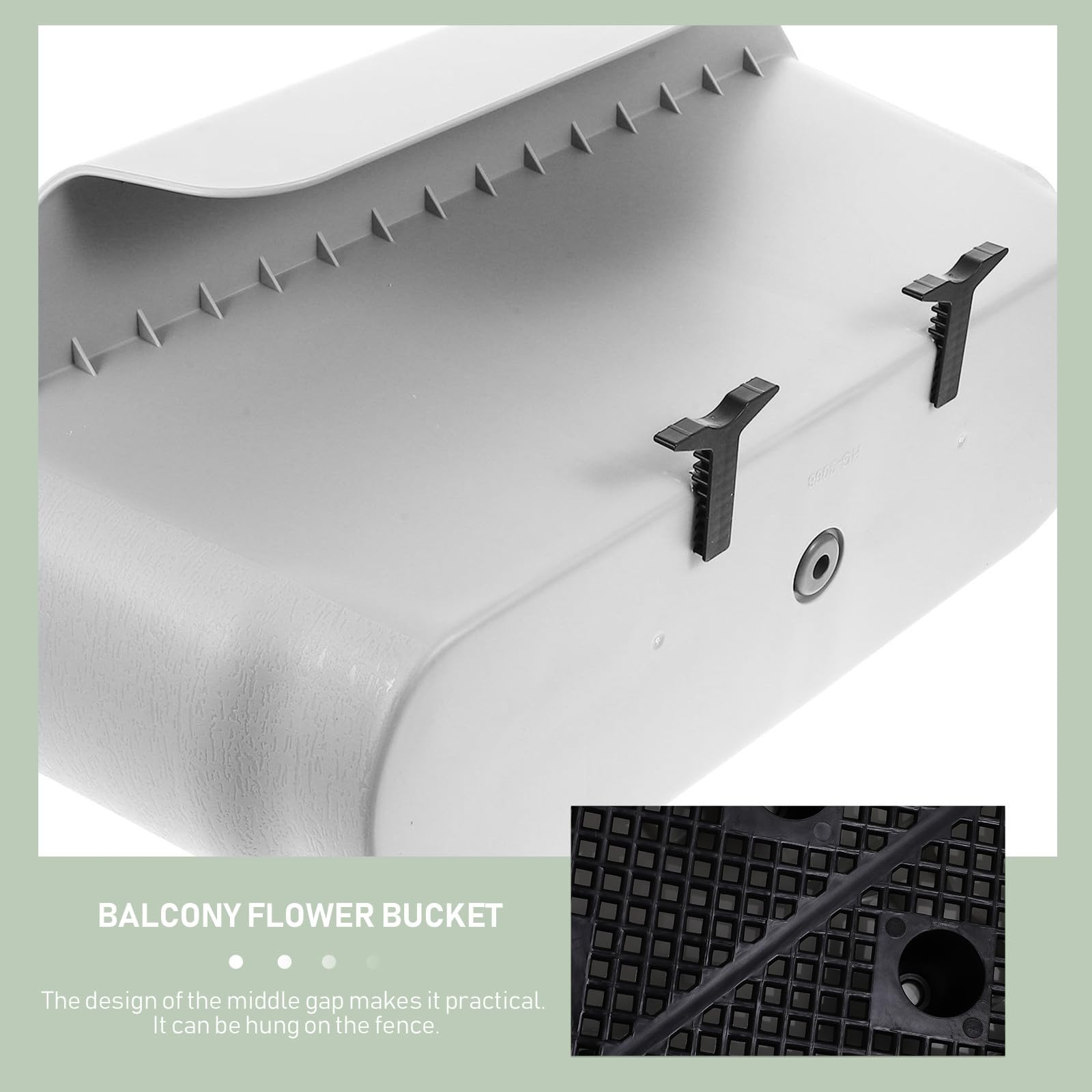 Pot de Fleurs Suspendu Blanc en Plastique pour Balcon Jardinière Pratique Pouvant être Accrochée la Rambarde, pour Plantes D'intérieur et Bureau
