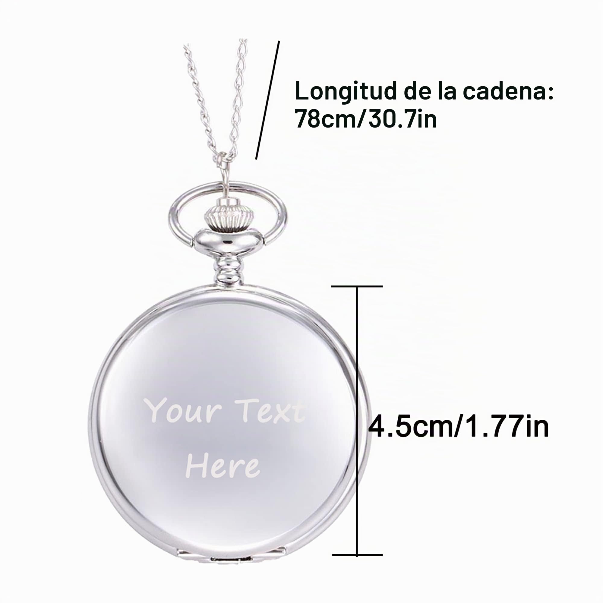Orologio da tasca personalizzato per uomo Orologio da tasca con Foto personalizzata con Catena con Nome inciso Orologio da tasca per Padre Groomsmen Matrimonio Natale da Moglie figlia figlio