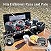FineFlame Camping Stove, 3 Burners Propane Portable Camp Stove with Regulator, Push-Button Instant Ignition, Adjustable Burners & Wind Guards for Car BBQ Picnics Outdoor Cooking (BLACK-20400 BTUs)