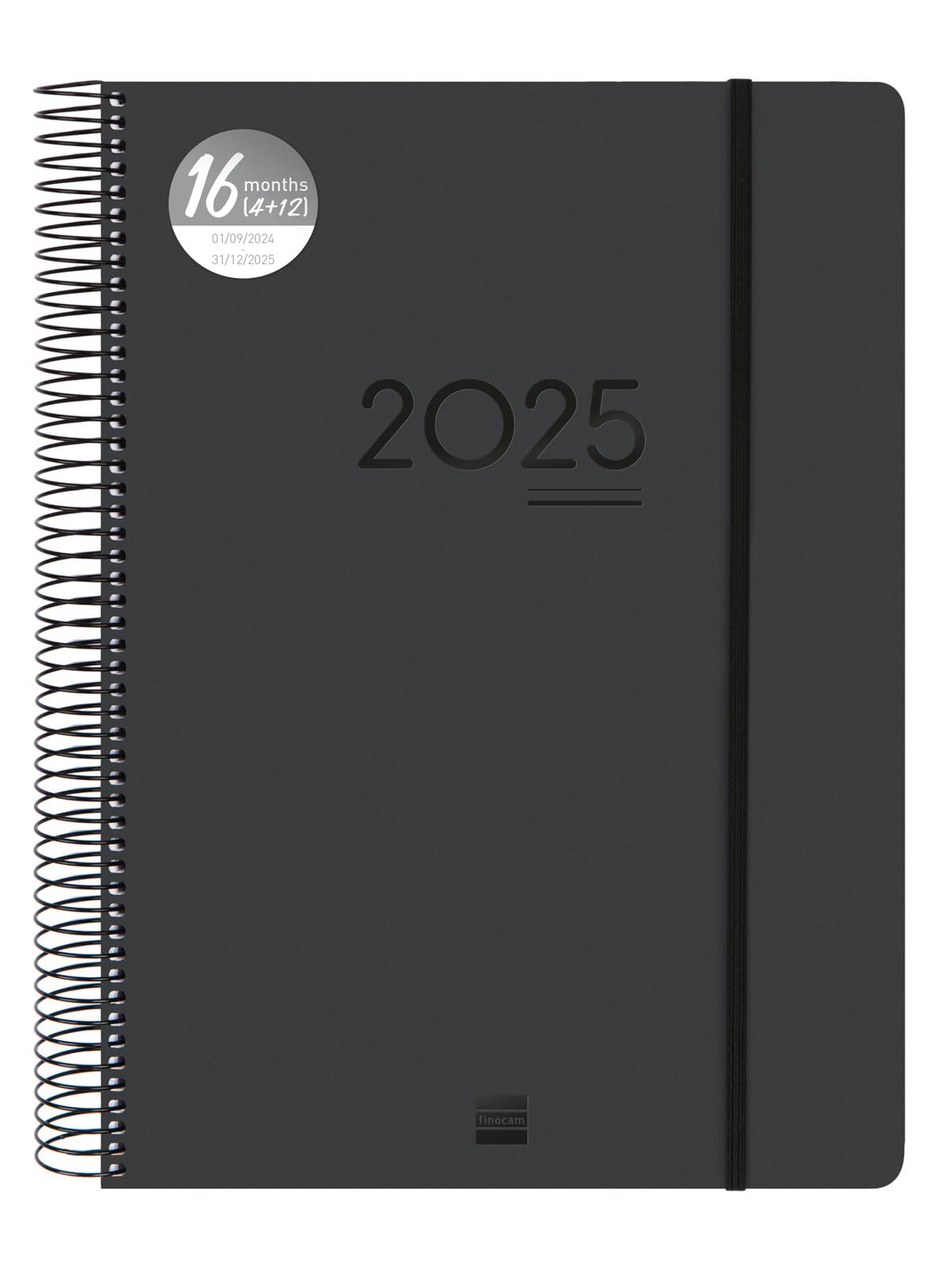 Finocam – Agenda Spirale 18 mois 2025-2026 2 jours par page Juillet 2025-Décembre 2026 (18 mois) Daisy International