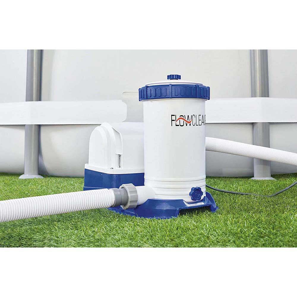 Bestway - Filtre à cartouche pour piscine hors sol 9463 litres / heure, 350 W, cartouche type IV, 58391_04, Gris, 49 x 37 x 41 cm
