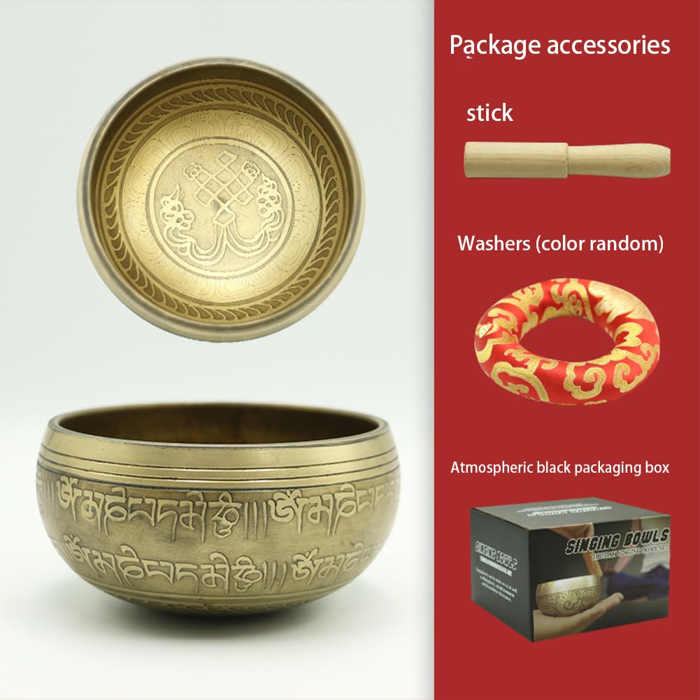 Set di campane tibetane, campane tibetane fatte a mano, per yoga, attenzione mindfulness e meditazione, campane tibetane con scatola per yoga, rilassamento, donne e uomini