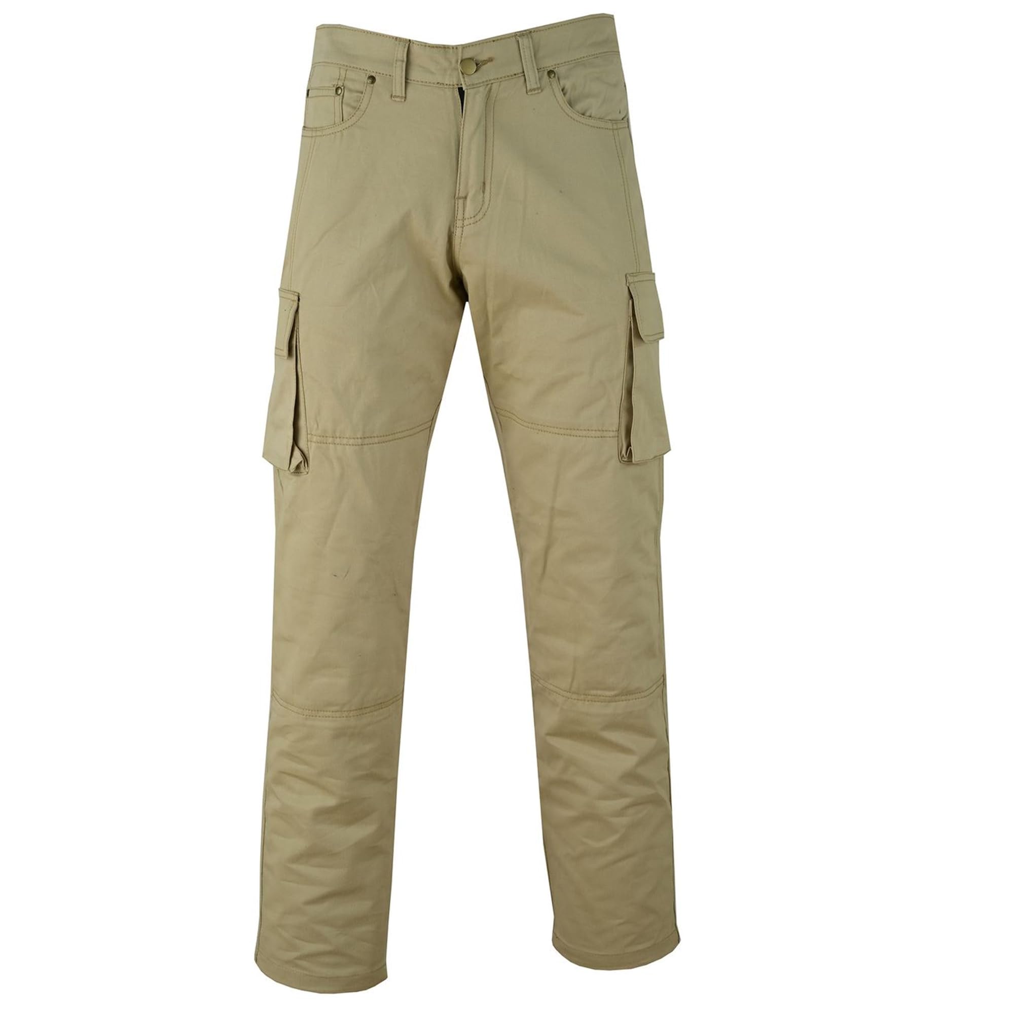 German Wear Motorradhose Herren Motorradjeans mit 2xCE-Protektoren - Bikerjeans Futter aus Aramid-Stoff verstärkt - Cargohose rutsch- & brandfeste Jeanshose mit 6 Taschen