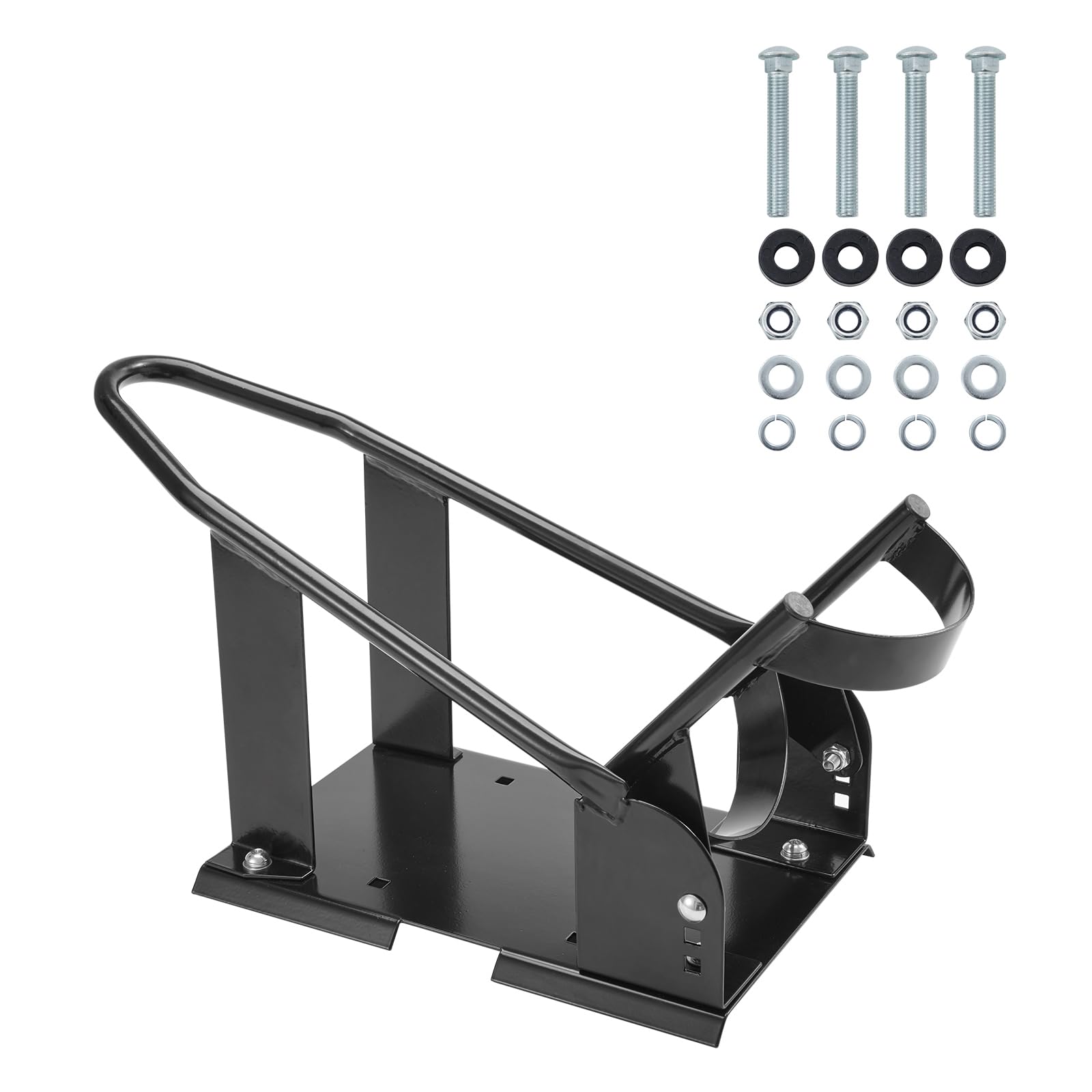 HappyBuy Motorbike Wheel Support, 1800 lbs Load Wheel Dock, Durable Steel Bike Front Wheel Bracket, 3 Position Options, Fits 15