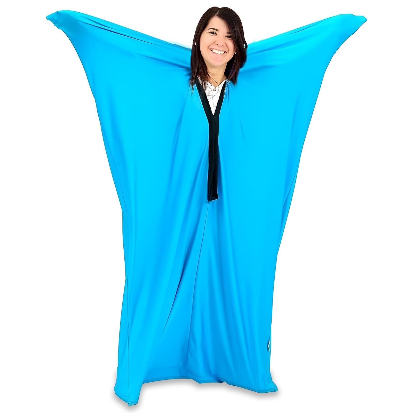 TRQQWEQQ Full Body Sensory Body Sock Adults 35''Hx44''W Cozy Sensory Body Sock Sensory Sack(Sky blue,S/Small)