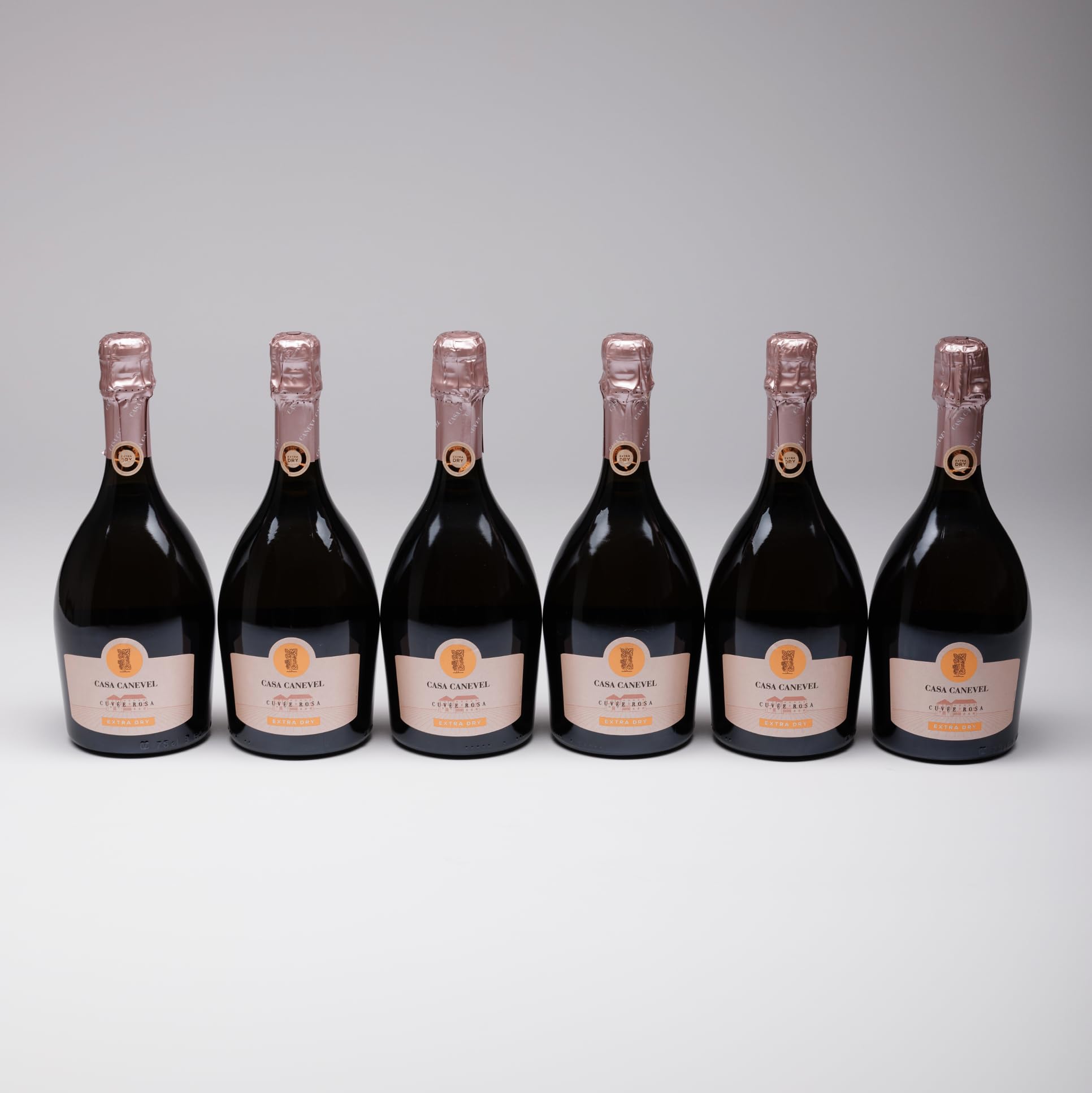 CASA CANEVEL "CUVÈE ROSA EXTRA DRY" | Vino Spumante Rosé Extra Dry| 6x750 ml | Confezione 6 bottiglie