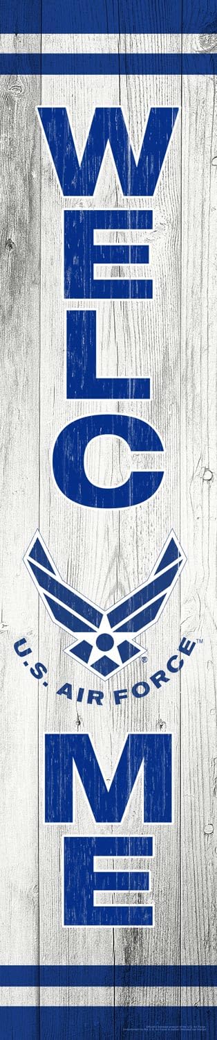 Spoontiques Air Force Porch Sign - Decorative Home Décor Wooden Signs - Rustic Outdoor Decoration - Durable and Weatherproof - Entryway Decoration - 8" x 40"